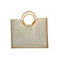 Jutepose med rattanhanke creme