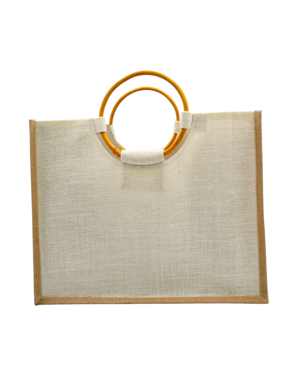 Jutepose med rattanhanke creme