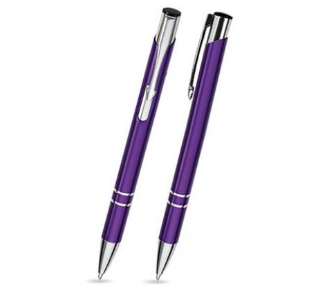 C-19 kuglepen. Violet - skinnende.