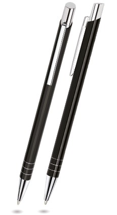 F-01 Metal kuglepen sort