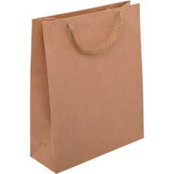 PR103R001 med et strenghåndtag, afstivet bund og øvre folder Brun 240x90x320 mm